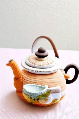 Cozy vibes art tea pot