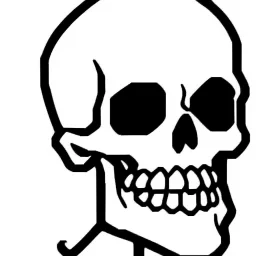 minimalistic skull logo