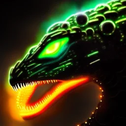 ultra detailed fullbody Drawing of Mech Godzilla ,intense stare,with glowing Green eyes, extremely detailed digital painting, intrincate, extremely detailed face,crystal clear Big eyes, in the style of Pixar and Caravaggio, mystical colors , perfectly centered image, perfect composition, rim light, beautiful lighting, 8k, stunning scene, raytracing