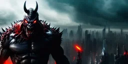 apocalypse, chaotic, magnificent, realistic, colorful, massive, epic, cinematic, 8k, HD, Ultra High Definition, photo film, film grain, hyper-detailed, Hell, Detailed human Anthropomorphic Demon