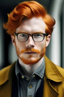 redheaded man with glasses dressed like IT