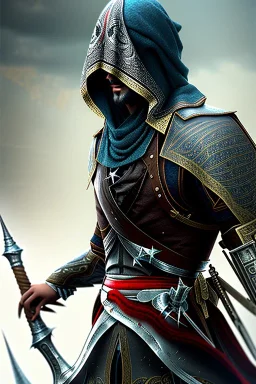 Muslim, masked knight, 8k resolution, assasins creed