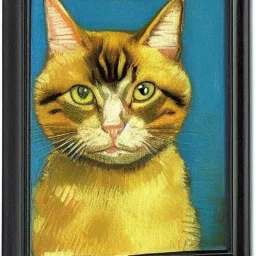 Portrait of a cat by Van Gogh