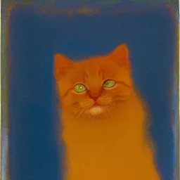 Portrait of a ginger Russian kitten by Mark Rothko