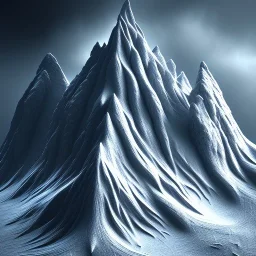 3d design of a mountain in the rain close up, 3 man standing