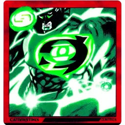 green lantern casting a shield construct, magic the gathering, DC Comics