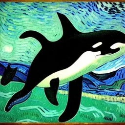 retrato de una orca por Vincent van Gogh