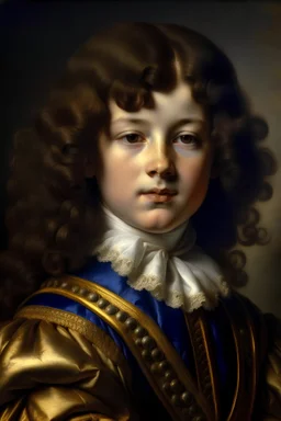 fil du roi louis 14 adolescent, portrait sans couronne