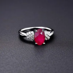 ruby ring with braided tungsten and titanium, braided band, men's jewellery