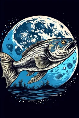 fish and moon