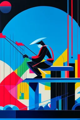 balance in the style of Hiroshi Nagai