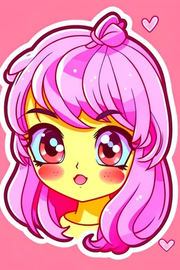 a sticker,cute,pink girls,stuff