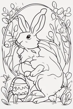 easter bunny outline