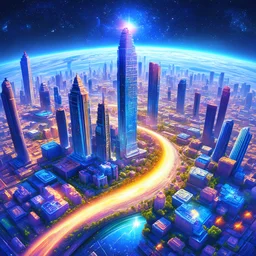 beautiful cosmic city