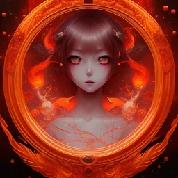fiery red, anime, fairy queen,tears, majestic, ominous, fire, roses, intricate, masterpiece, expert, insanely detailed, 4k resolution, retroanime style, cute big circular reflective eyes, cinematic smooth, intricate detail , soft smooth lighting, soft pastel colors, painted Rena