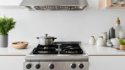 gas stove in modern kitchen