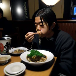 Udon Hotel Restaurant 90s photo man eating