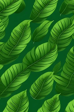 Create seamless banana leaf wallpaper pattern with simple illustrator line