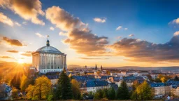 desktop wallpaper ,Germany,munik city sight seeing ,blue sky nice clouds,golden hour