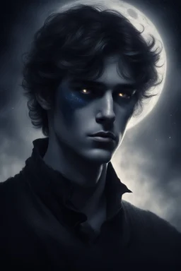 сын полуночницы выглядит как… тень ускользающей зари. В его глазах – отблески звезд, давно погасших, и пепел костров, до сих пор тлеющих. Кожа его бледная, словно лунный камень, отполированный веками. Черты лица острые, будто высечены резцом искусного скульптора, но в них сквозит какая-то неизбывная печаль, как в старинной мелодии, исполненной на забытом инструменте. В движениях его – грация ночного хищника, осторожность и скрытая сила. Он кажется сотканным из полуночи и шепота ветра