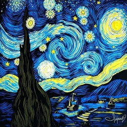 Van Gogh's Starry Knight.