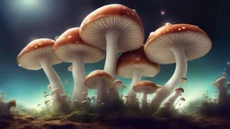 космические грибы, растут вверх