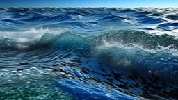 Neverending ocean, of water or other liquid