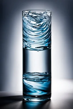 vortex water in a glass recipient