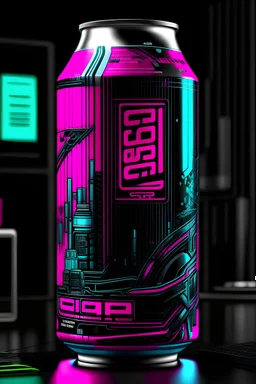 Cyber punk soda mockup