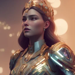 A portrait of a crystalised queen, atmospheric, realistic, unreal engine, cinematic lighting, octane render.