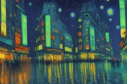 blade runner painted by vincent van gogh