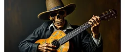 master oil painting by Rembrandt, Zombie blues artist
