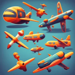 stylized planes 2d