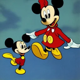 Mickey Mouse and Donald Duck by Van Gogh