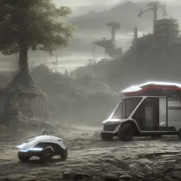 Electric recreational vehicle, concept vehicle, concrete environment,