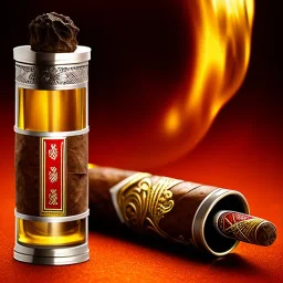 a picture of a cigar shaped perfume bottle