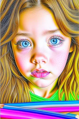 colored pencil drawing, realistic, pencil