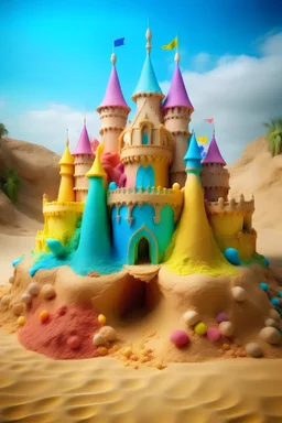 fairyland sandcastle with some colours