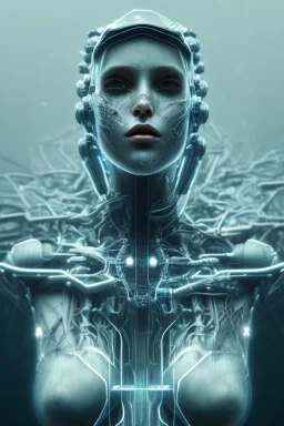 cyberpunk, head, scream women, portrai, face cry, perfect skin, tron, cyborg, robot, cyborg, seven , perfekt, real, dream, hr giger