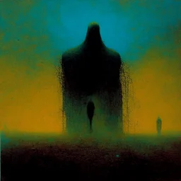 Delivering a eulogy to madness, by Beksinski, surreal horror