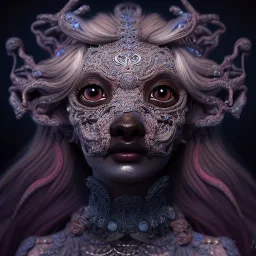 Insanely detailed photograph of an elaborate beautiful dog goddess intricate glowing skin eyes intricate face hair lashes fur dress hyperdetailed painting by Anna Dittmann Huang Guangjian and Dan Witz CGSociety ZBrush Central fantasy art album cover art 4K 64 megapixels 8K resolution HDR Greek shiny space colours jewelry celestial hair eyes light"