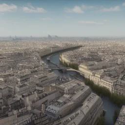 Wide-angle shot, Landscape of Paris, ulta realistic photo, cinematic, Unreal Engine 5, 8k