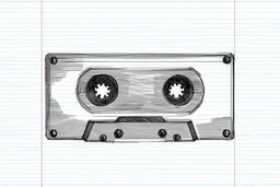 draw a rough sketch of audio tape,,