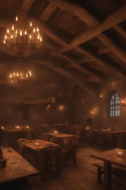 Warm and cozy medieval tavern