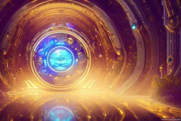 white and gold crystal cosmic and galactic ambiance cinema4d sci-fi futuristic tunnel, full of details, smooth, bright sunshine，soft light atmosphere, light effect，vaporwave colorful, concept art, smooth, extremely sharp detail, finely tuned detail, ultra high definition, 8 k, unreal engine 5, ultra sharp focus