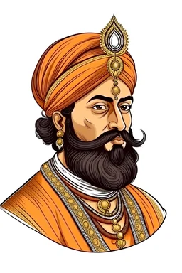 Indian prince with beard