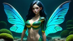 Aquatic Fairy female snake ,octane render, 8k, high detail, android, portrait, metallic