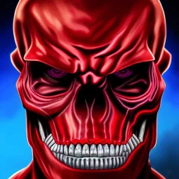 ultra detailed fullbody portrait of Red Skull villain, extremely detailed digital painting, extremely detailed face,crystal clear eyes, in the style of robert e howard and pablo oliveira and Ken Kelley and Keith Parkinson , mystical colors, perfectly centered image, perfect composition, rim light, beautiful lighting,8k, stunning scene, raytracing