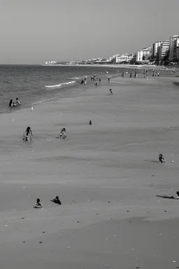 beach of Porto Racanti in the middle of summer, music, dancing,photography taken with a Leica camera and a 35 mm lens, black and white photography