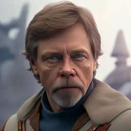 wide angle stunning photo realistic portrait of mark hamill as luke skywalker in star wars with photo realistic hair, blue eyes, eos5d mark 4, ef 85mm 5.6, professional majestic photo realistic painting by Ed Blinkey, Atey Ghailan, by Jeremy Mann, Greg Manchess, Antonio Moro, trending on ArtStation, Intricate, High Detail, Sharp focus, dramatic, by greg rutkowski, realism, beautiful and detailed lighting,